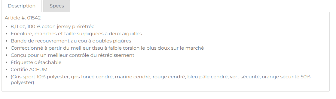 T-shirt à manches courtes