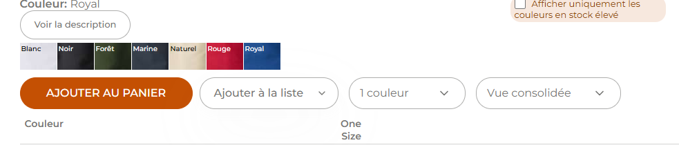 Tablier en coton ajustable et personnalisable
