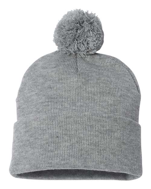 Tuque à pompon et revers 12" SP15