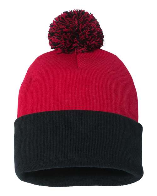 Tuque à pompon et revers 12" SP15