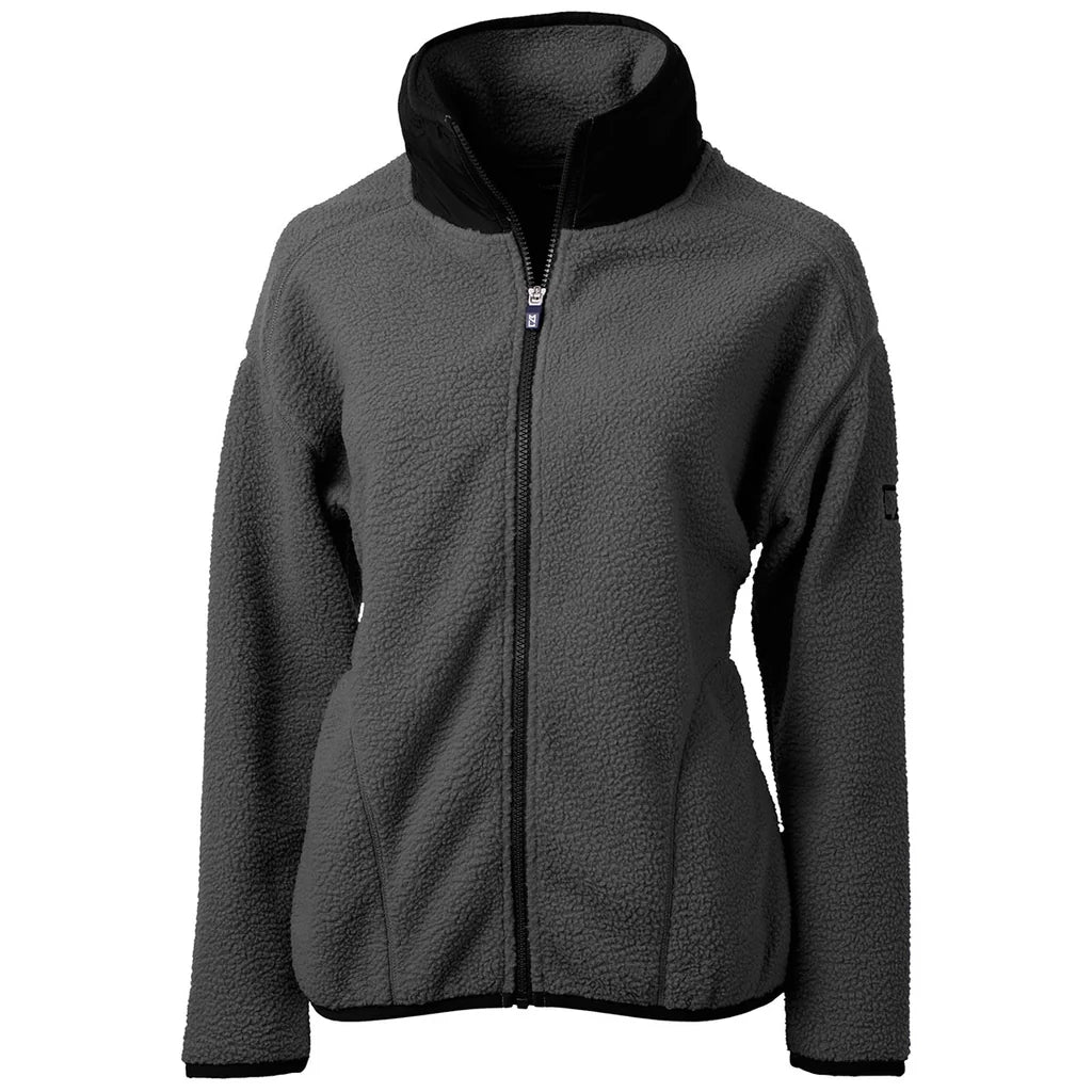 Veste polaire sherpa recyclée Cutter & Buck Cascade Epic Comfort pour femme avec fermeture éclair intégrale LCO00055