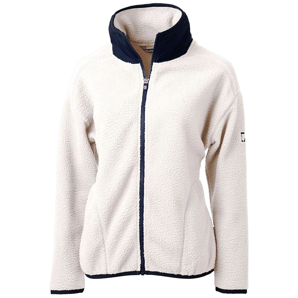 Veste polaire sherpa recyclée Cutter & Buck Cascade Epic Comfort pour femme avec fermeture éclair intégrale LCO00055