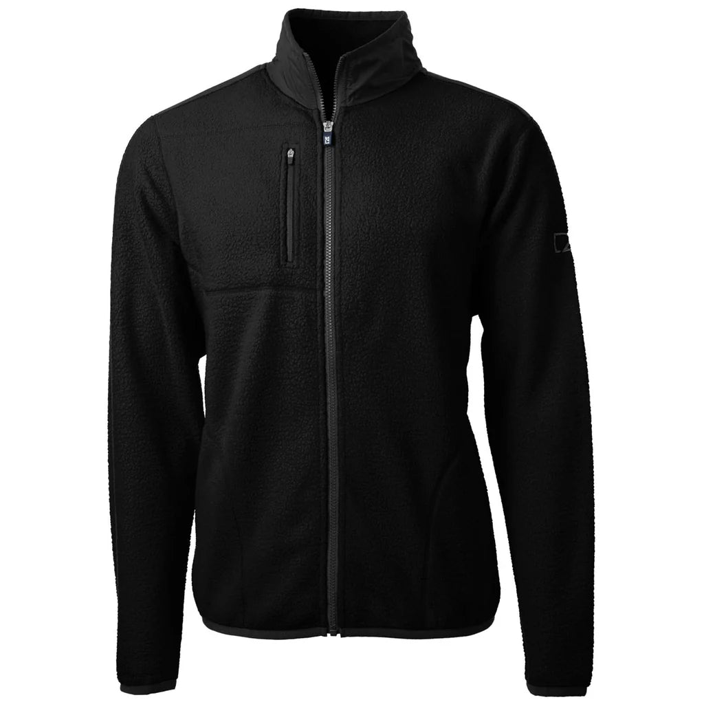 Veste polaire sherpa recyclée Cutter & Buck Cascade Epic Comfort pour homme, fermeture éclair intégrale MCO00070