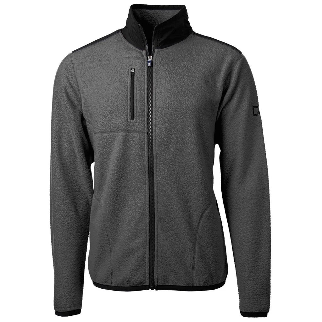 Veste polaire sherpa recyclée Cutter & Buck Cascade Epic Comfort pour homme, fermeture éclair intégrale MCO00070