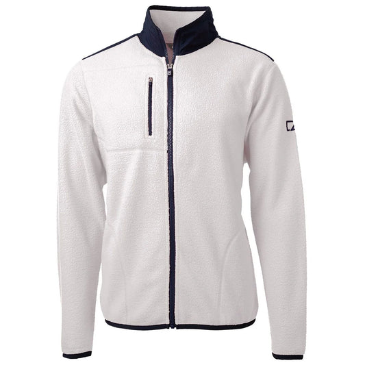Veste polaire sherpa recyclée Cutter & Buck Cascade Epic Comfort pour homme, fermeture éclair intégrale MCO00070