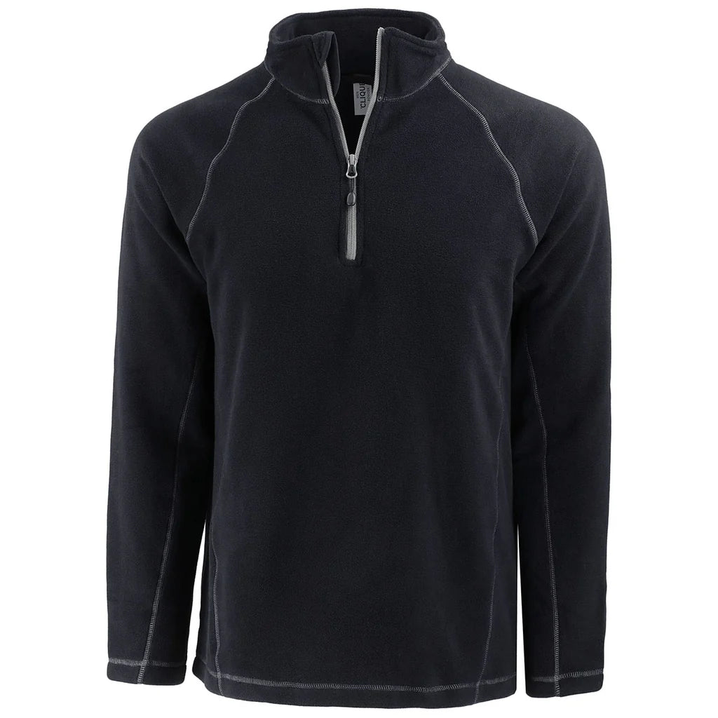 Sweat-shirt à demi-zip en polaire recyclée Clique Powder pour homme MQO00087