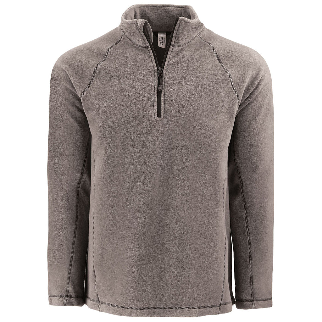 Sweat-shirt à demi-zip en polaire recyclée Clique Powder pour homme MQO00087